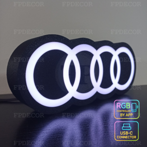 Audi RGB Light Box luxury automotive LED decor sign