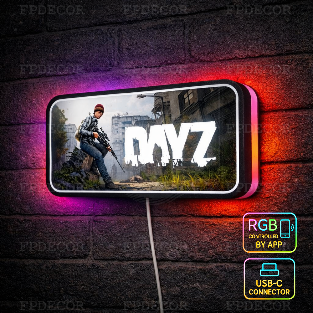 Dayz cinematic RGB light box with high resolution game art