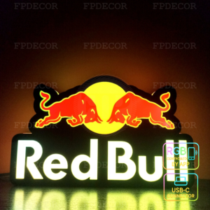 Red Bull RGB Light Box racing and extreme sports decor