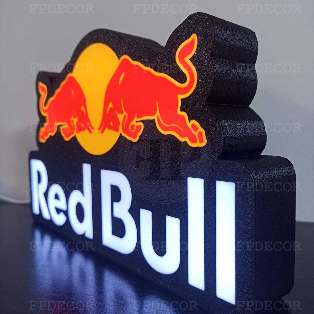 Red Bull RGB Light, Box Racing & Extreme Sports LED Decor - FP Decor