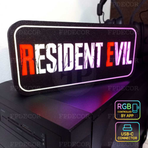 Resident Evil Umbrella Corp RGB light box for gaming room decor