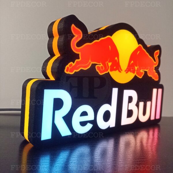 Red Bull RGB Light, Box Racing & Extreme Sports LED Decor - FP Decor