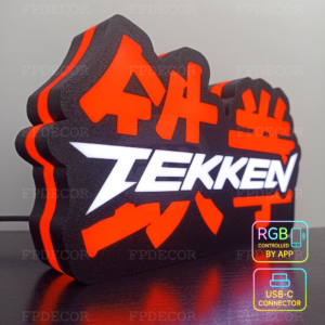 Tekken RGB Light Box fighting game logo decor