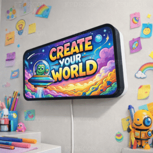 Custom RGB Wall Light Box, Personalized Photo, Logo & Image Display