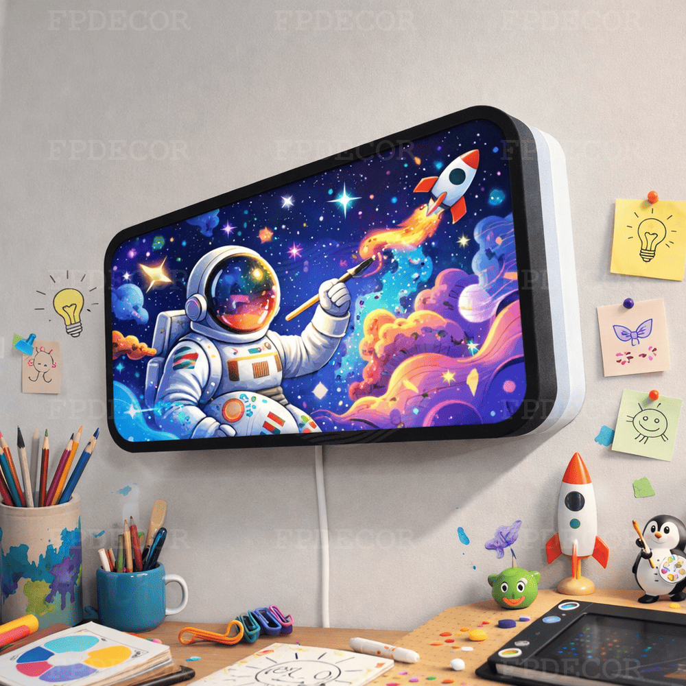 Custom RGB Wall Light Box, Personalized Photo, Logo & Image Display - Image 3