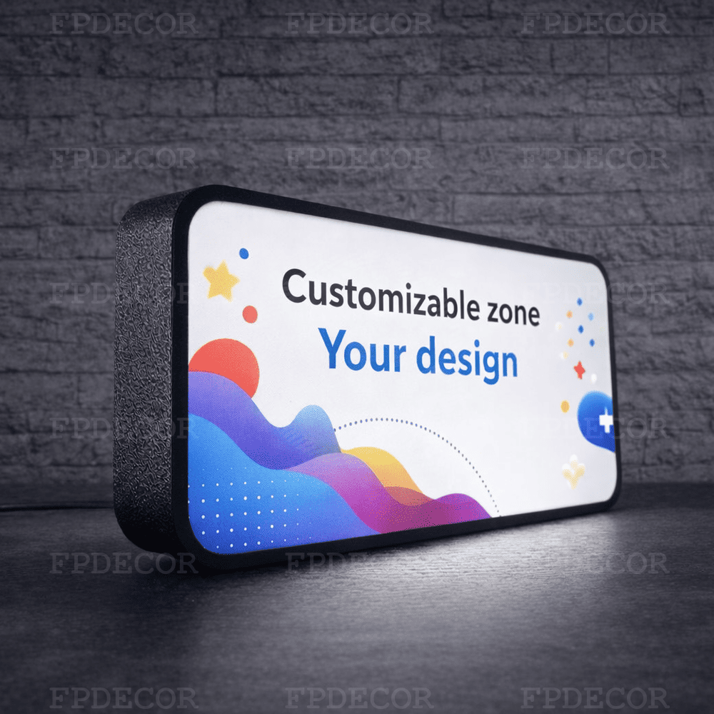 Custom RGB Light Box; Personalized Photo, Logo & Image Display - Image 2
