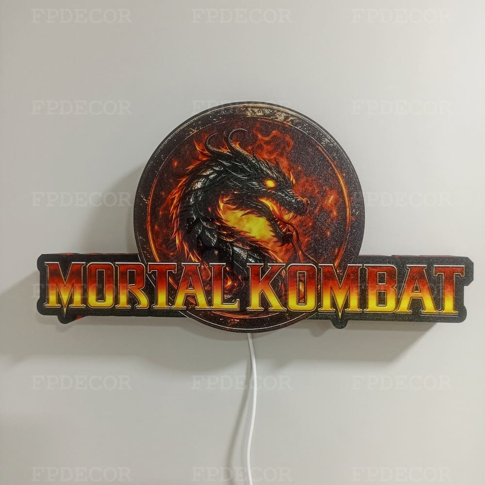 Mortal Kombat RGB Light Box, Gaming Room & Wall Decor - Image 10