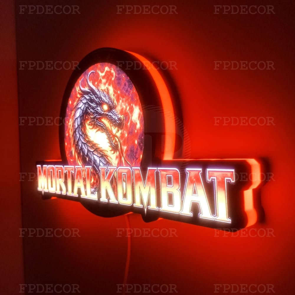 Mortal Kombat RGB Light Box, Gaming Room & Wall Decor - Image 5