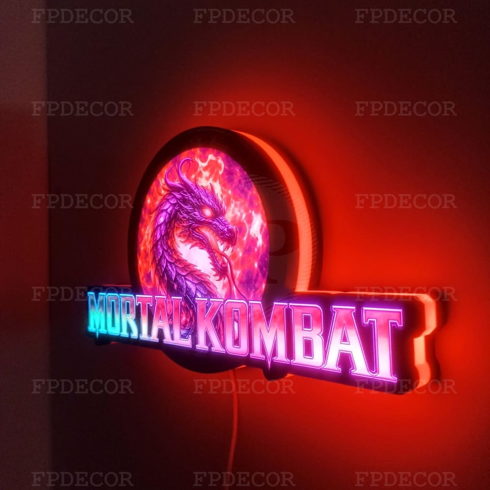 Mortal Kombat RGB Light Box, Gaming Room & Wall Decor - Image 3