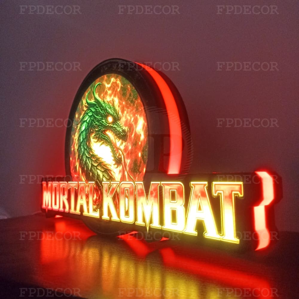 Mortal Kombat RGB Light Box, Gaming Room & Wall Decor - Image 8