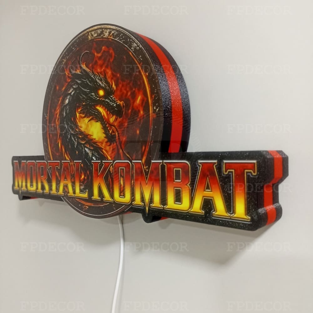 Mortal Kombat RGB Light Box, Gaming Room & Wall Decor - Image 11