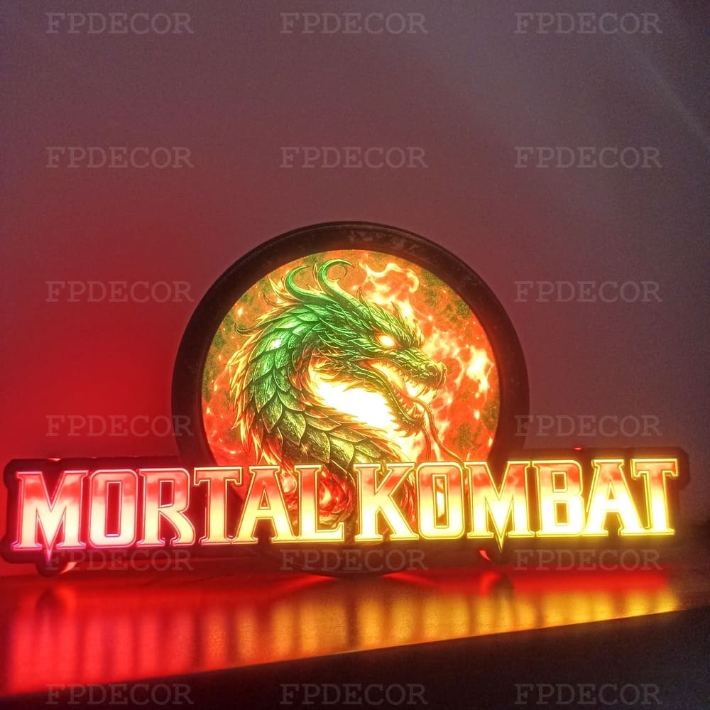 Mortal Kombat RGB Light Box, Gaming Room & Wall Decor - Image 7