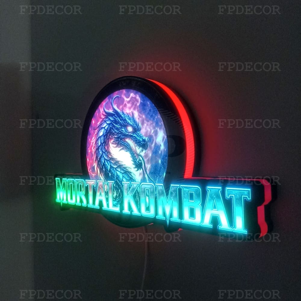 Mortal Kombat RGB Light Box, Gaming Room & Wall Decor - Image 6