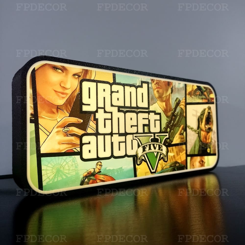 GTA 5 RGB Light Box, Los Santos Aesthetic Gaming Decor - Image 7