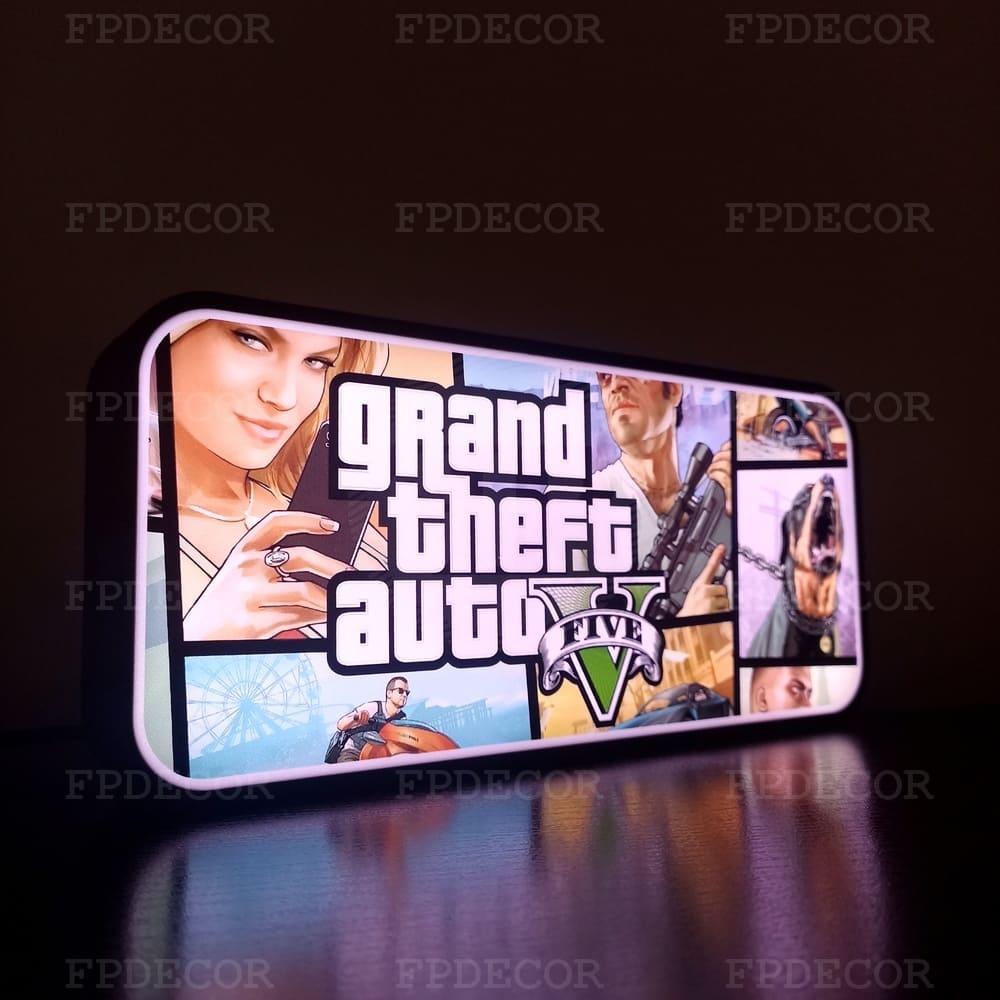 GTA 5 RGB Light Box, Los Santos Aesthetic Gaming Decor - Image 4