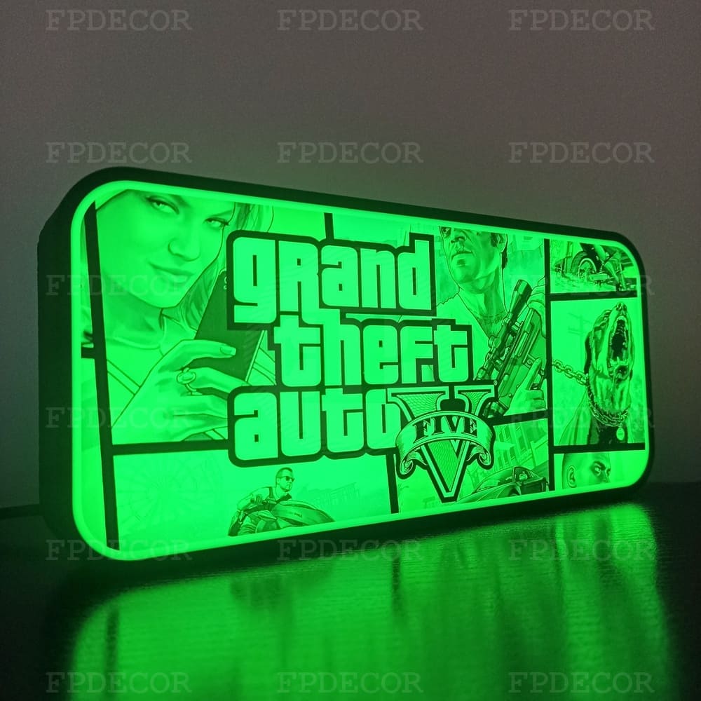 GTA 5 RGB Light Box, Los Santos Aesthetic Gaming Decor - Image 5