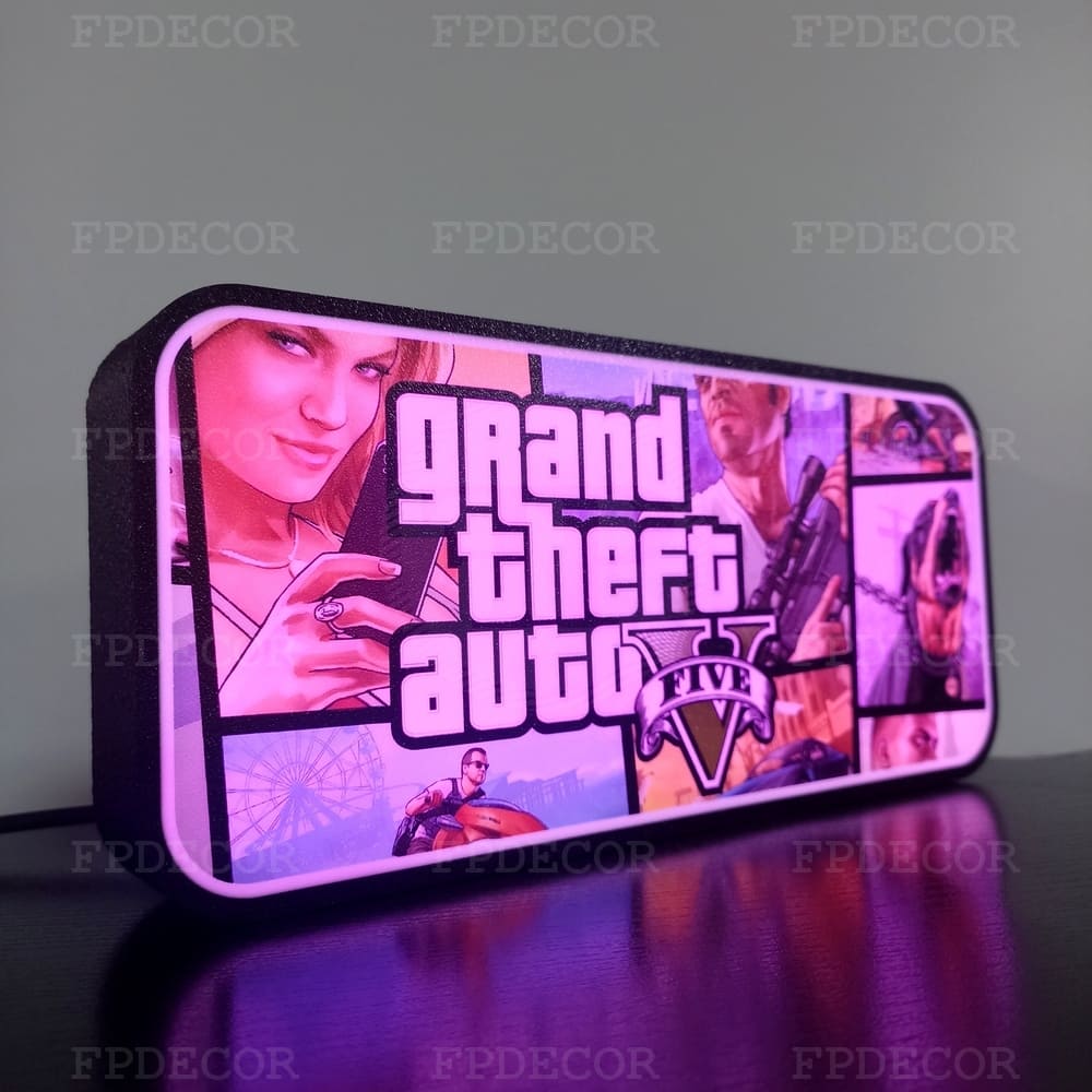 GTA 5 RGB Light Box, Los Santos Aesthetic Gaming Decor - Image 6