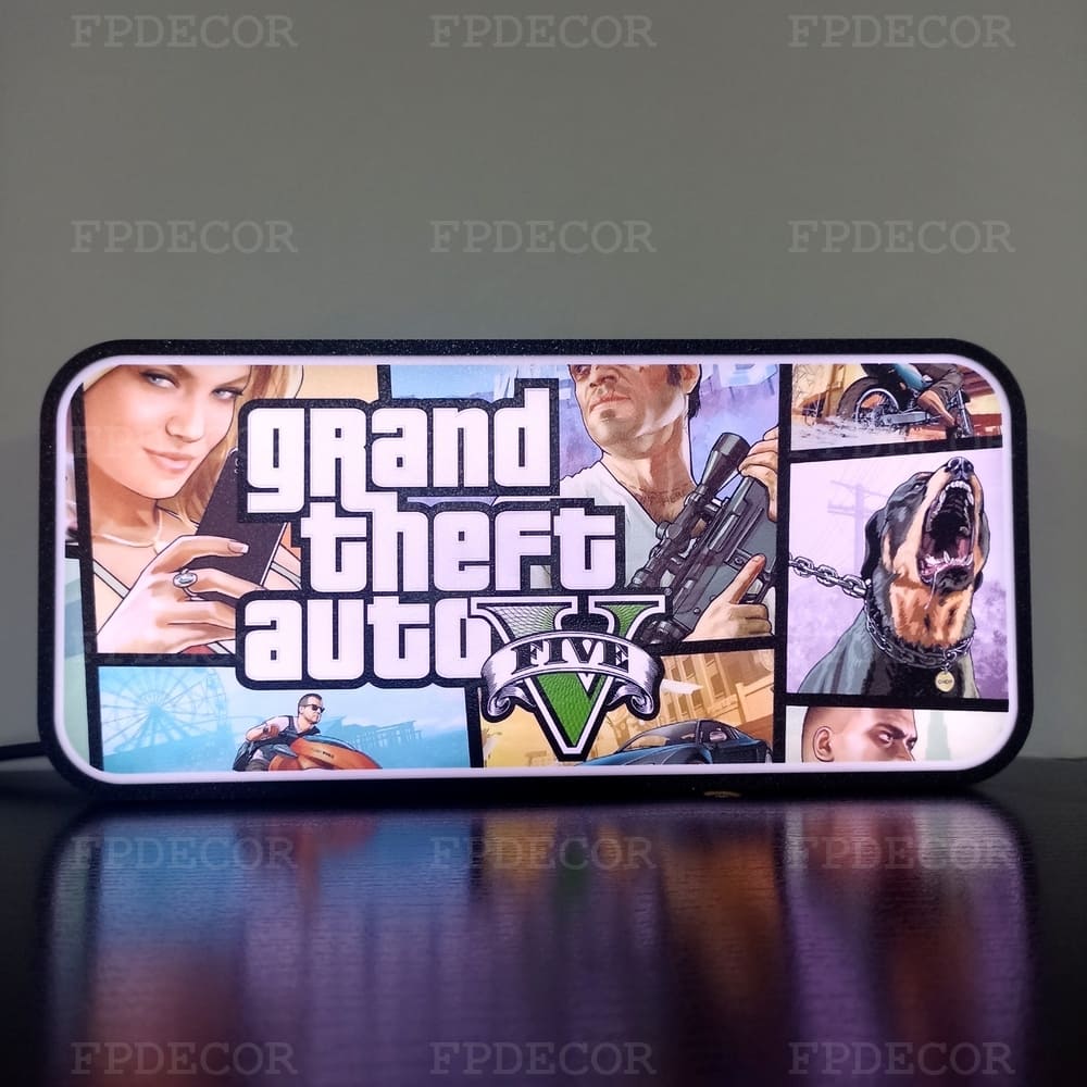 GTA 5 RGB Light Box, Los Santos Aesthetic Gaming Decor - Image 8