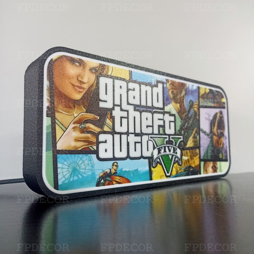 GTA 5 RGB Light Box, Los Santos Aesthetic Gaming Decor - Image 2